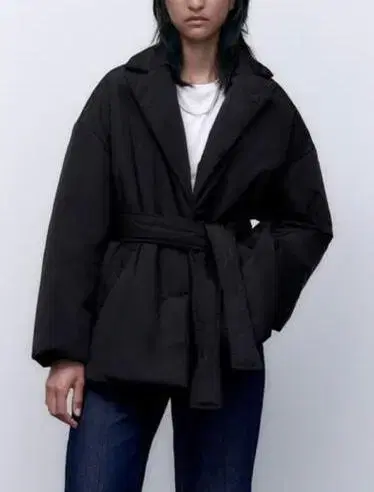 자라 가죽 패딩 자켓 코트 puffer jacket m